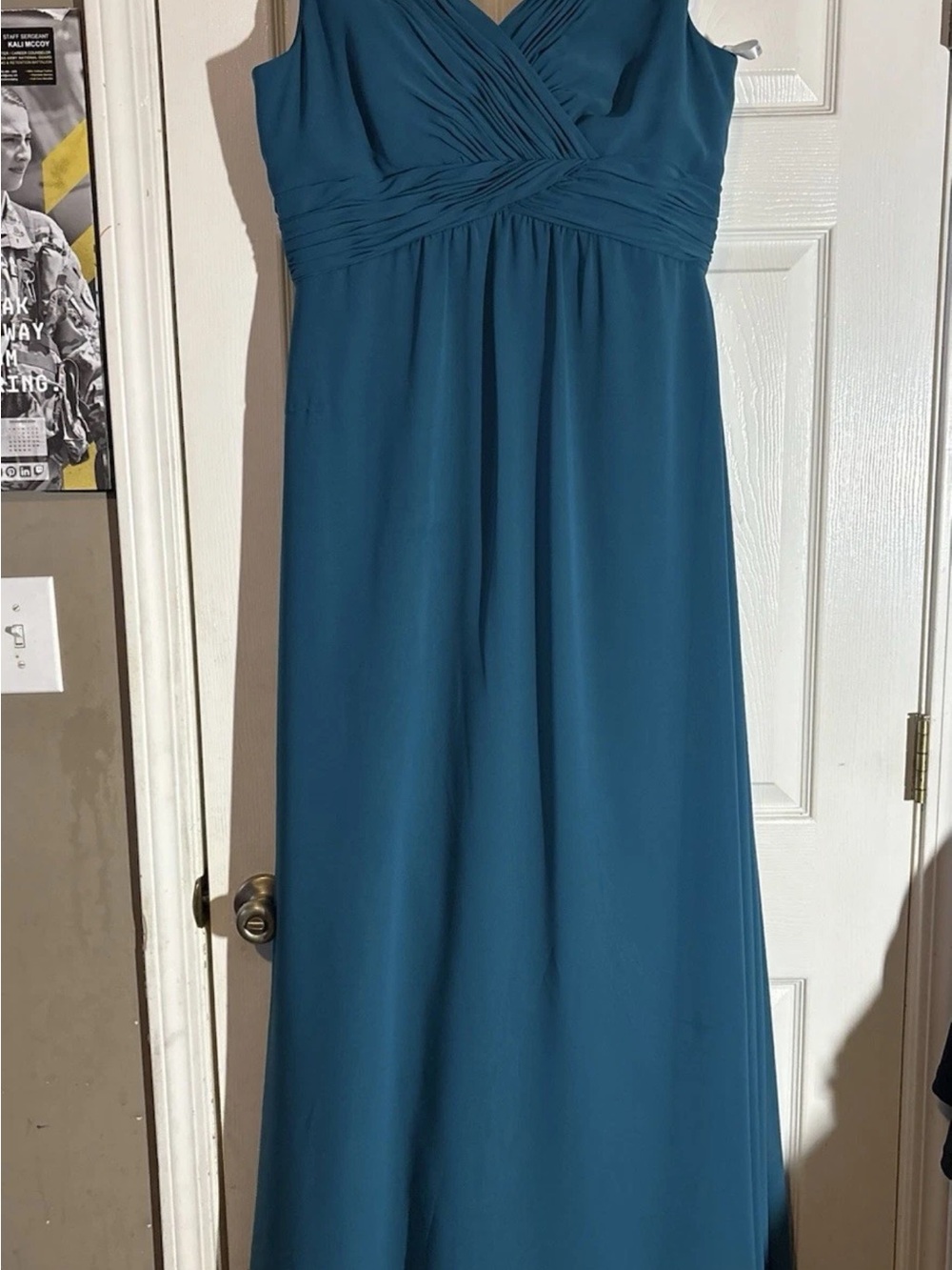 Pretty Maids Teal Sleeveless V-Neck Maxi Dress